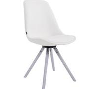 Chaise design Calais pivotante pieds ronds blanc - Assise Blanc