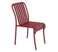 Chaise design de terrasse en aluminium rouge - Oviala