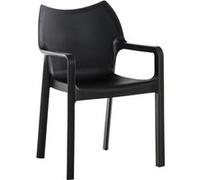 Chaise design Diva capacité de charge max 160 kg , Noir Noir G