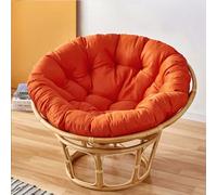 Chaise design en canne naturelle avec assise rembourrée, mobilier élégant d'intérieur et d'extérieur pour chambre à coucher, jardin, terrasse, détente et confort