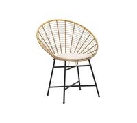 Chaise Design en Métal "Panama" 88cm Naturel