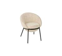 Chaise Fauteuil Design "Elwood" 76cm Beige