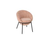 Chaise Fauteuil Design "Elwood" 76cm Rose Clair