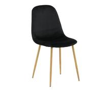 Chaise Design en Velours "Polar" 94cm Noir