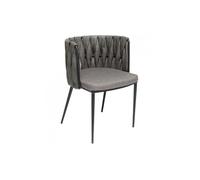 Chaise design grise en simili cuir - KARE - Cheerio - Acier et polyester - Style contemporain