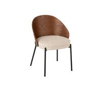 Chaise Design "Lone" 74cm Marron & Beige