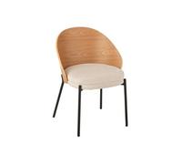 Chaise Design "Lone" 74cm Naturel & Beige