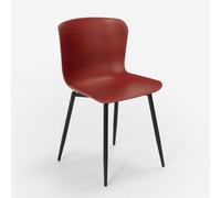 Chaise design moderne en polypropylène et métal pour cuisine bar restaurant Chlo