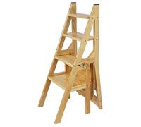 Chaise d'étude mobile, tabouret pliable en bois pour bureau à domicile, siège de rangement multifonctionnel, chaise de salle à manger, escabeau pour salon, 37 x 46 x 90 cm