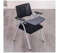 Chaise D'étudiant avec Bureau Attaché, Chaise De Bureau D'ordinateur Pliable Et Empilable avec Dossier Respirant, Chaises Ergonomiques avec Bras De Table pour Salle De Conférence, Réunion