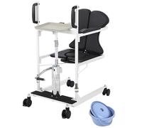 Chaise d'Évacuation d'Escalier Fauteuil élévateur réglable pour patients avec pot, fauteuil de transfert léger avec siège divisé pour personnes âgées, handicapées, chaise de douche, non adap