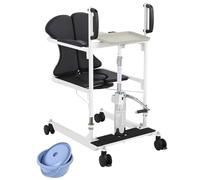 Chaise d'Évacuation d'Escalier Fauteuil monte-escalier pour patients à domicile, douche de transfert pour personnes handicapées avec siège divisé, chaise percée de chevet pour personnes âgée