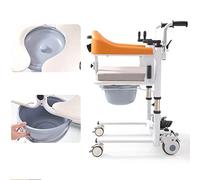 Chaise d'Évacuation d'Escalier Fauteuil roulant élévateur réglable avec manivelle, chaise percée de chevet avec siège divisé, transfert par ascenseur, hauteur réglable de 20 cm, charge 150 k