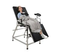 Chaise d'examen gynécologique avec dossier réglable et repose-pieds ergonomiques - Chaise gynécologique moderne pour examen professionnel et clinique (noir)