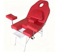 Chaise d'examen gynécologique, table de gynécologie médicale pliable portable avec dossier réglable, lit de traitement pour clinique et hôpital 130 x 65 x 70 cm