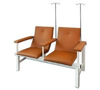 Chaise d'examen médical avec perche IV réglable, accoudoirs rembourrés doux pour le confort du patient, capacité de poids élevée pour les établissements de santé