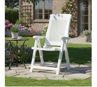Chaise d'extérieur Alburni Dmora, en plastique blanc