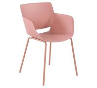 Chaise d'extérieur CLP Alpena Absolument résistante aux intempéries et aux UV I Structure de la Chaise en Acier revêtu par Poudre, Rose