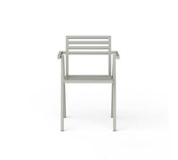 Chaise D'extérieur Empilable NINE 19 Outdoors avec Accoudoir 2 Pièces Gris