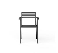 Chaise D'extérieur Empilable NINE 19 Outdoors avec Accoudoir 2 Pièces Noir