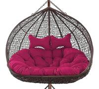 Chaise d'extérieur extra large suspendue pour 2 personnes, siège hamac double avec coussins, chaise balançoire durable, parfaite pour terrasse, jardin et détente