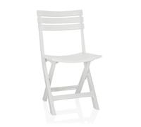 Chaise d'extérieur - hjh LIVING - TRAVANO - Blanc - Plastique