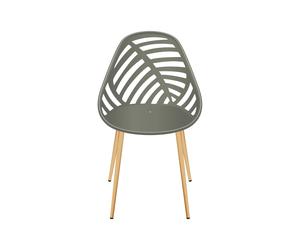 Chaise d'extérieur Marta - Couleur Olive / Pieds coloris bois