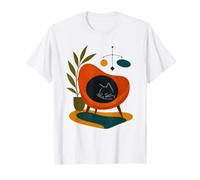 Chaise d'intérieur rétro avec Motif Chat du Milieu du siècle T-Shirt