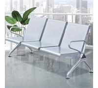 Chaise D'invité D'aéroport En Métal, Banc De Réception Publique Ergonomique Avec Dossier, Chaise De Salle D'attente De Bureau 1/2/3 Places, For Hôpital, Banque, Marché(3-seater 175cm/68.8in)