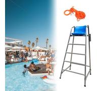 Chaise d'observation portable Lifeguard avec ligne de sécurité réglable en hauteur pour surveillance de piscine et terrain de sport