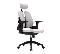 Chaise d'ordinateur Chaise de Travail Ergonomique en Tissu à Dossier Moyen, Chaise de Bureau à Dossier Haut, Chaise de Bureau roulante avec accoudoir réglable, Soutien Lombaire, Appui-tête Chaises de