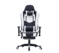 Chaise d'ordinateur Chaise pivotante Chaise de bureau, Chaise d'ordinateur réglable Dossier haut Chaise de jeu Appui-tête Chaise de jeu Chaise de bureau