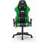 Chaise d'ordinateur de jeu Real Gamers Pro noir vert Chaise pivotante Gamer chaise de bureau