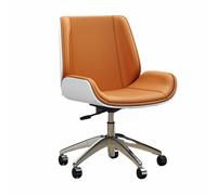 Chaise d'ordinateur pivotante à dossier moyen en bois courbé - Mobilier de bureau | Maison/salle de conférence Fauteuil réglable de style milieu du siècle - Dossier bas avec roulettes