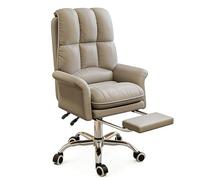 Chaise D'ordinateur pour La Maison - Chaise De Jeu Et D'étude Inclinable Et Réglable avec Repose-Pieds, Idéale pour Chambres D'étudiants Bureaux Et Les Salles Conférence(Grigio)