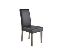 Chaise dossier haut Charleroi simili gris