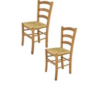 Chaise du Design - Tommychairs - Set de 2 chaises Venice - Bois de hêtre - Couleur chêne - Contemporain - Design