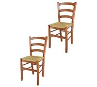 Chaise du Design - Tommychairs - Set de 2 chaises Venice - Structure en Bois - Coleur Cerisier