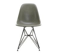 Vitra Chaise Eames Fiberglass DSR structure noire umber cru structure façon Tour Eiffel basic dark noir