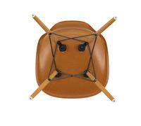 Chaise Eames Fiberglass DSW structure érable doré golden maple base/black steel