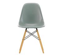 Chaise Eames Fiberglass DSW structure érable doré golden maple base/black steel