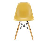 Chaise Eames Fiberglass DSW structure érable doré golden maple base/black steel