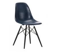 Chaise Eames Fiberglass DSW structure érable noir black maple base/black steel