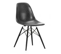Chaise Eames Fiberglass DSW structure érable noir black maple base/black steel