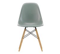 Chaise Eames Fiberglass DSW structure frêne ash base honey coloured/black steel