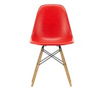 Chaise Eames Fiberglass DSW structure frêne ash base honey coloured/black steel