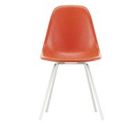 Chaise Eames Fiberglass DSX structure blanc white powder-coated steel base