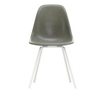 Chaise Eames Fiberglass DSX structure blanc white powder-coated steel base