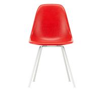 Chaise Eames Fiberglass DSX structure blanc white powder-coated steel base