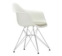 Chaise Eames Plastic DAR rembourré chromé basic dark eiffel tower base